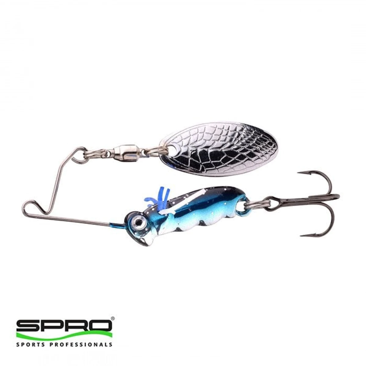 SPRO Larva SpinnerBait 4CM 7G 5'Li - Kaşık Yem Chrome Blue