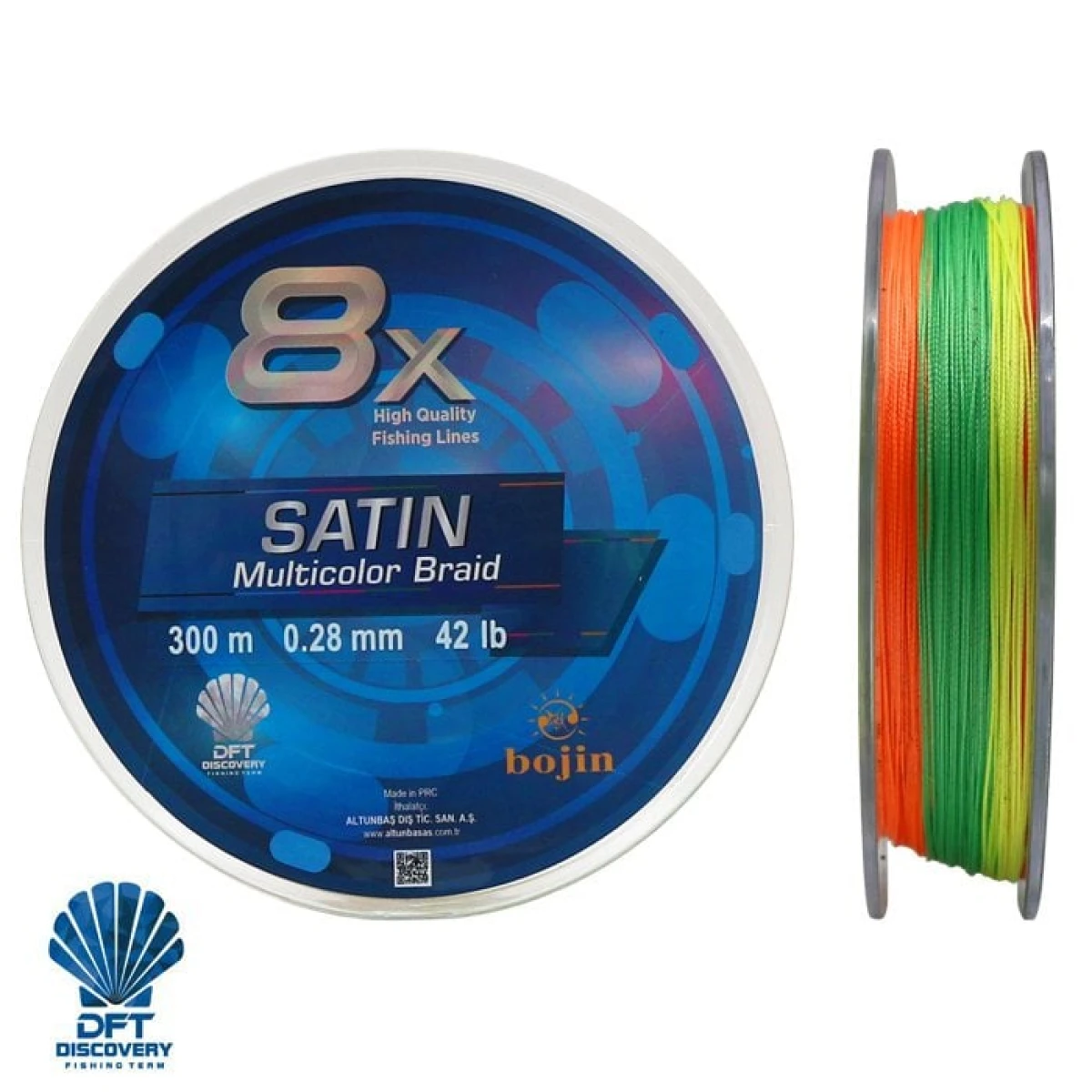 DFT Bojin 8X Satin M.Color İp Misina 0.35 mm 300 m