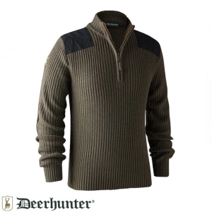 DEERHUNTER Rogaland Yarım Fermuarlı Kahve Kazak  - L