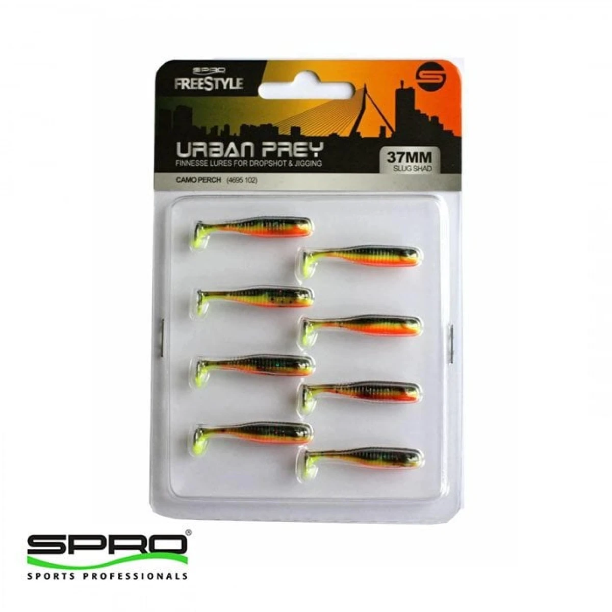 SPRO FS UP SLUG SHADS 37MM CAMO PERCH 1/1