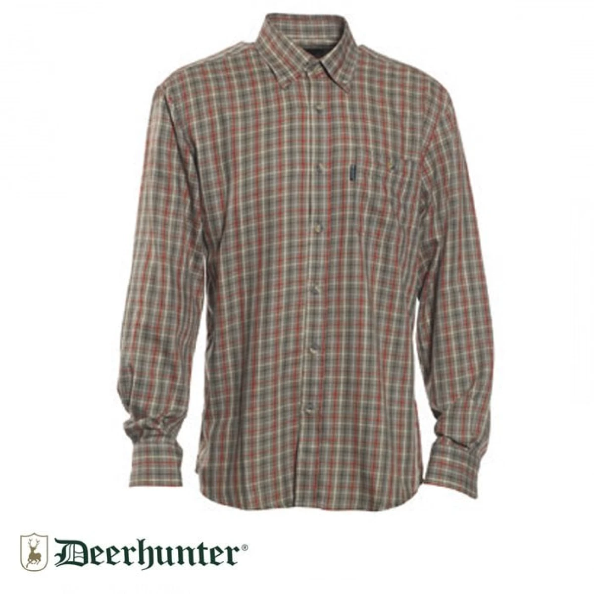 S.K.DEERHUNTER Waylon 499 Red Kareli  Uzun Kol Gömlek - 41