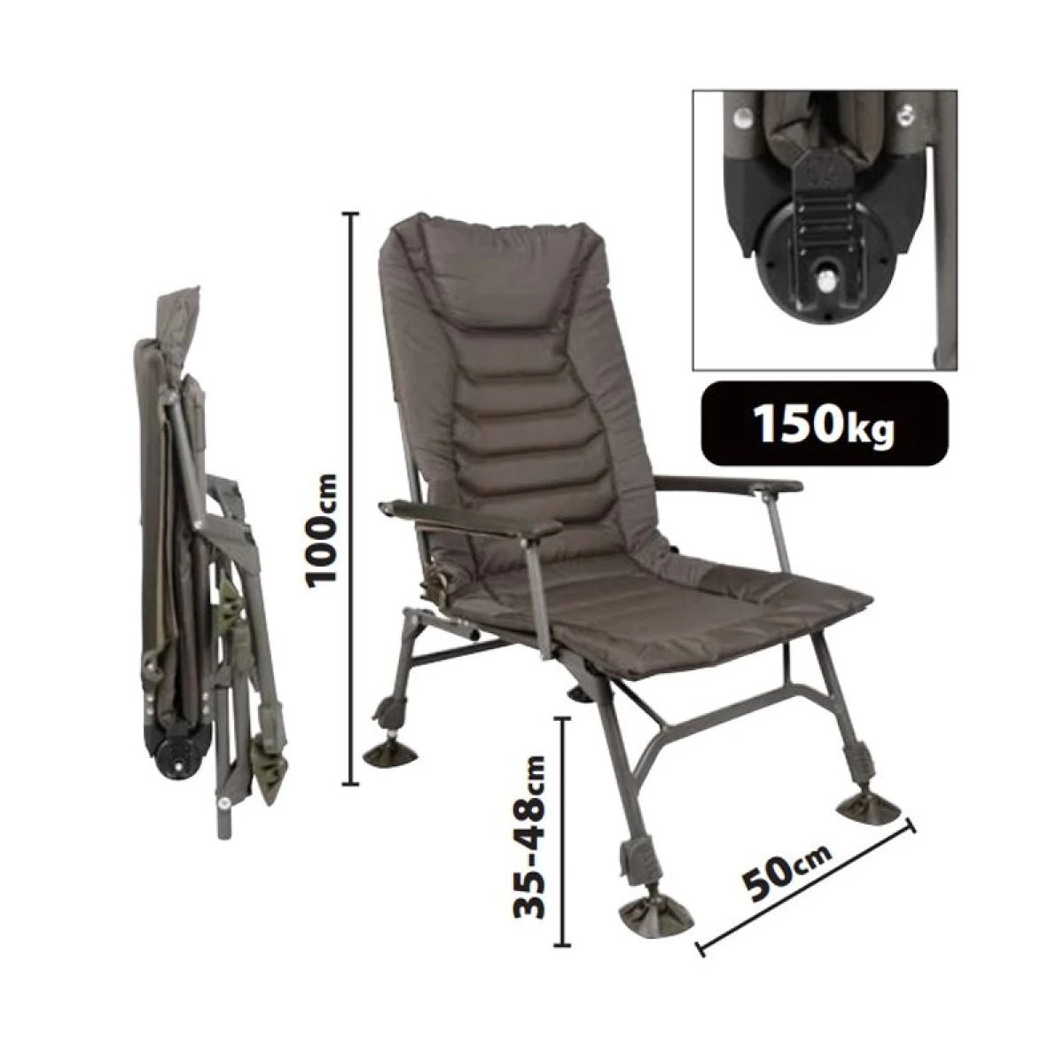 SPRO Throne 61 Kamp Sandalyesi - 150 kg