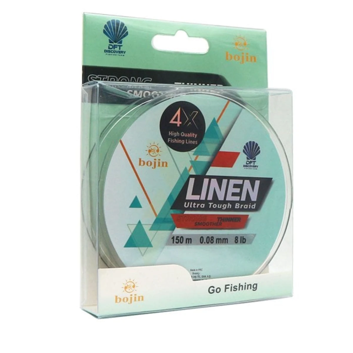 DFT Bojin 4X Linen İp Misina 0.06 mm  150 m  Yeşil