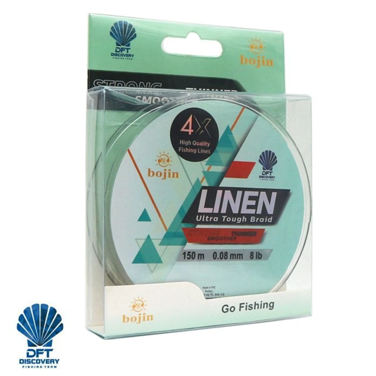 DFT Bojin 4X Linen İp Misina 0.06 mm  150 m  Yeşil