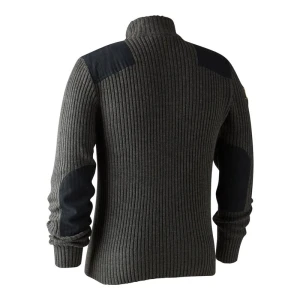 DEERHUNTER Rogaland Yarım Fermuarlı Gri Kazak  - XL