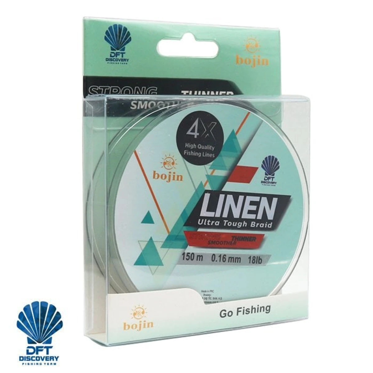 DFT Bojin 4X Linen İp Misina 0.06 mm  150 m  Yeşil
