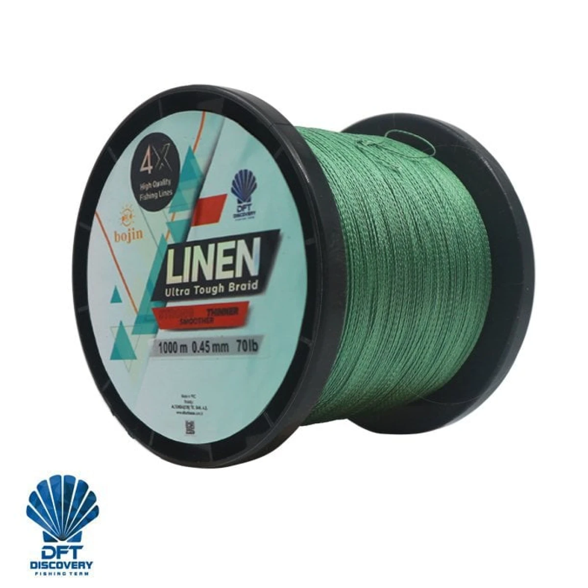 DFT Bojin 4X Linen İp Misina 1000 m  Yeşil