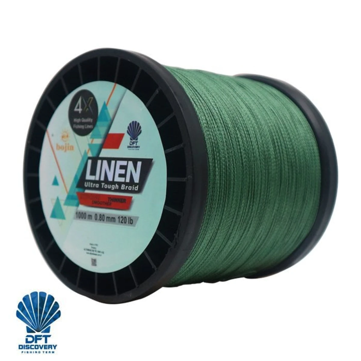 DFT Bojin 4X Linen İp Misina 1000 m  Yeşil