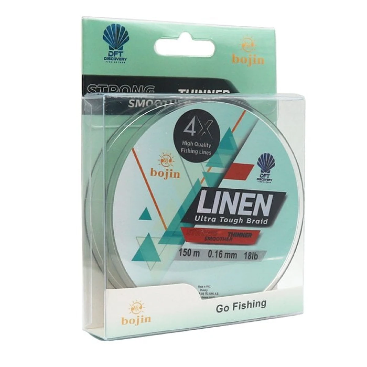 DFT Bojin 4X Linen İp Misina 0.06 mm  150 m  Yeşil