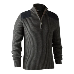 DEERHUNTER Rogaland Yarım Fermuarlı Gri Kazak  - XL