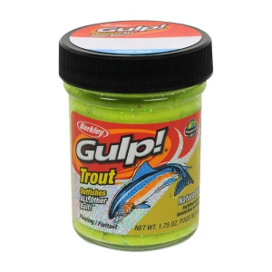 Berkley Gulp Trout Dough Garlic Sahte Yemi CHUNKY CHARTREUSE