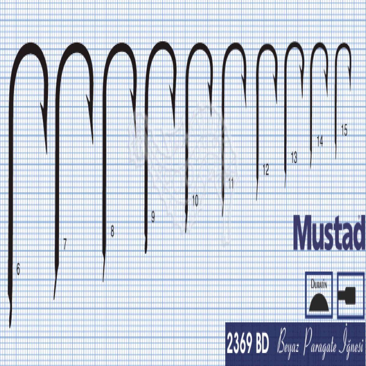 Mustad Olta İğnesi 2369BD 100lü Standart NO:15
