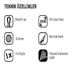 VMC Üçlü Olta İğnesi 9617PS PERMASTEEL NO:6 - 10LU