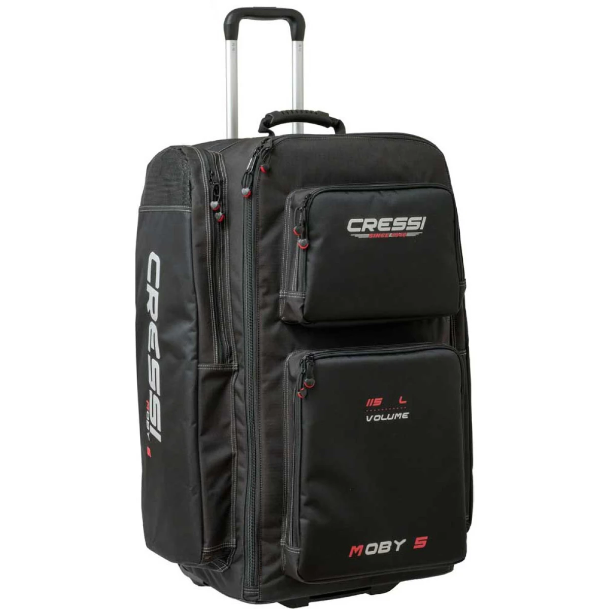 Cressi Moby 5 Tekerlekli Dalış Çantası BLACK / RED