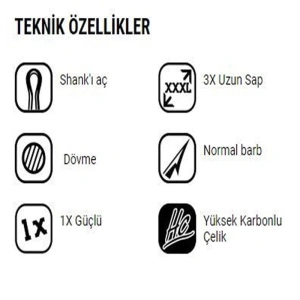 VMC Üçlü Olta İğnesi 9617NI NİKEL NO:6 - 10LU