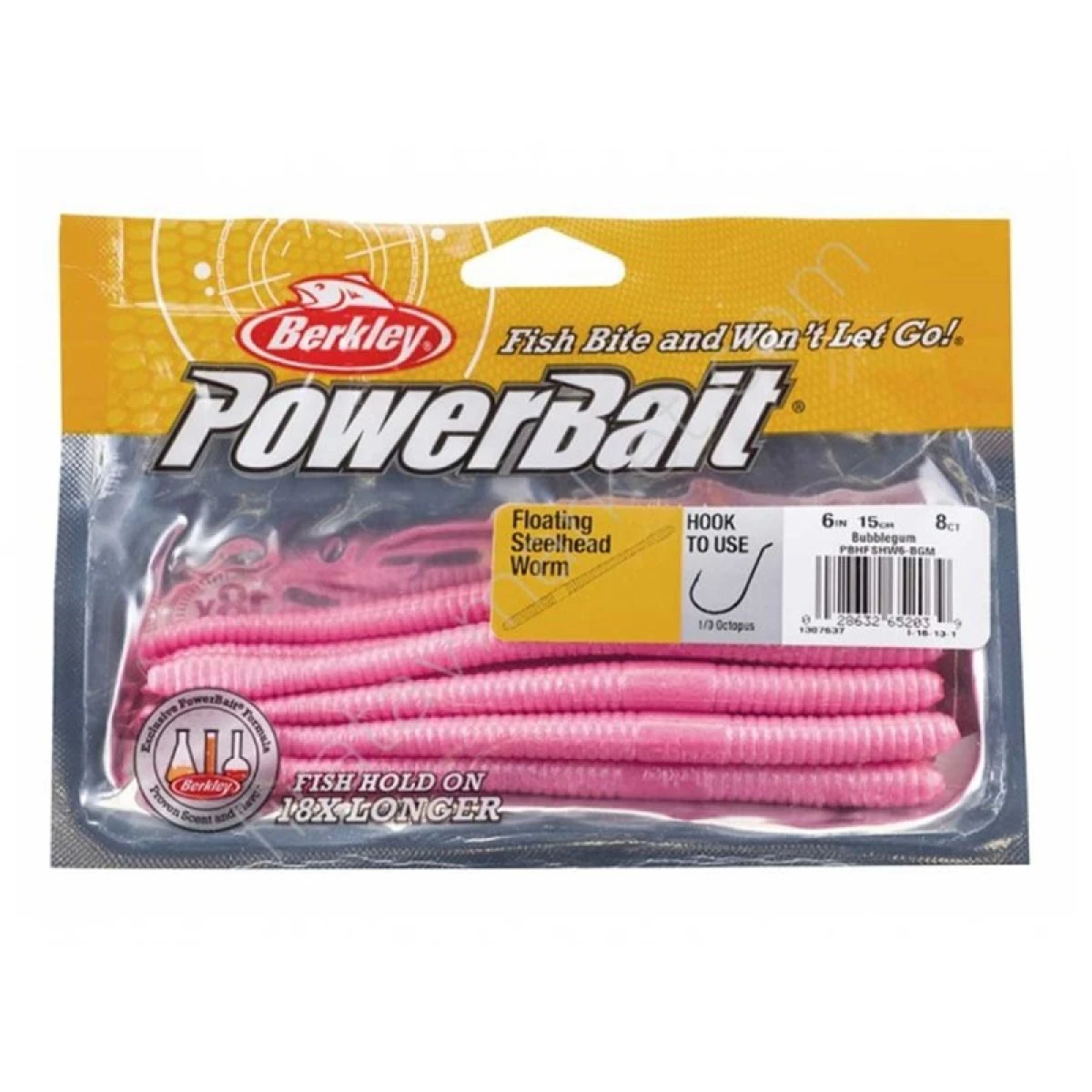 Berkley PowerBait Floating Steelhead Worm BUBBLEGUM 10CM