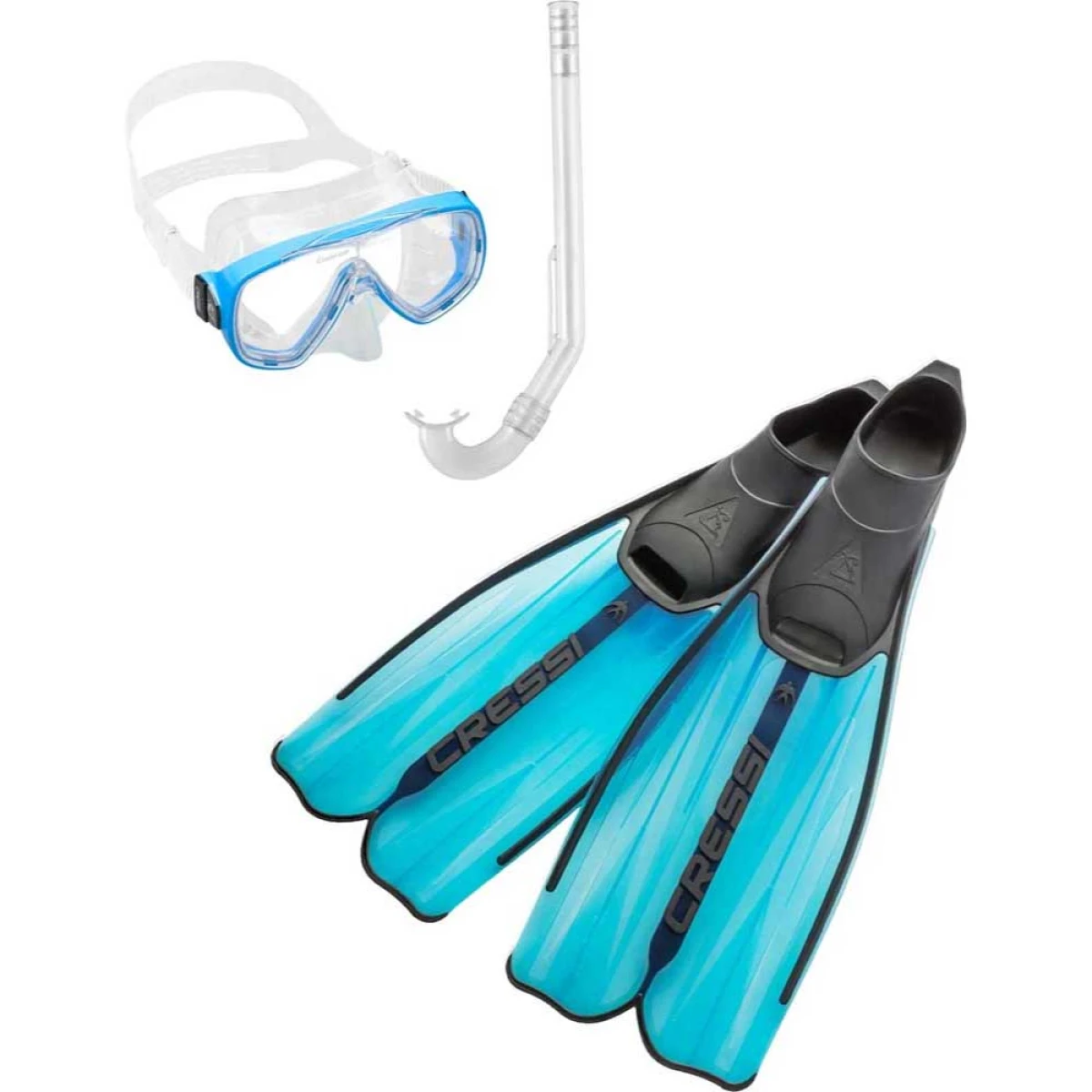Cressi Rondinella Palet Maske Şnorkel Seti AQUAMARINE NO:43-44
