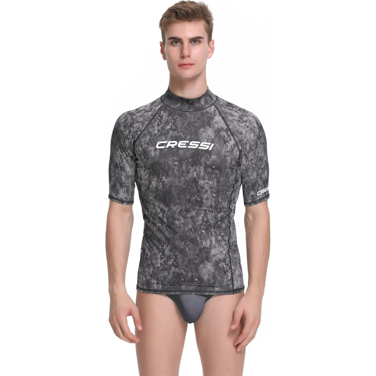 Cressi Rash Guard Man T-Shirt CAMO BLACK GREY L - NO:4
