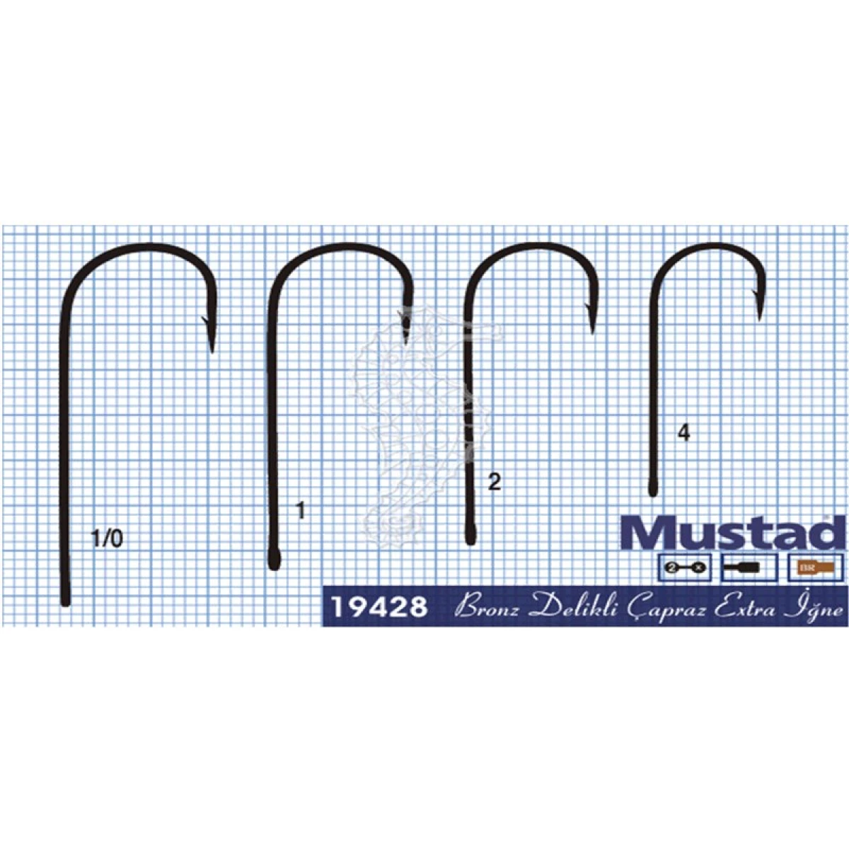 Mustad Olta İğnesi 19428 100lü Standart NO:1