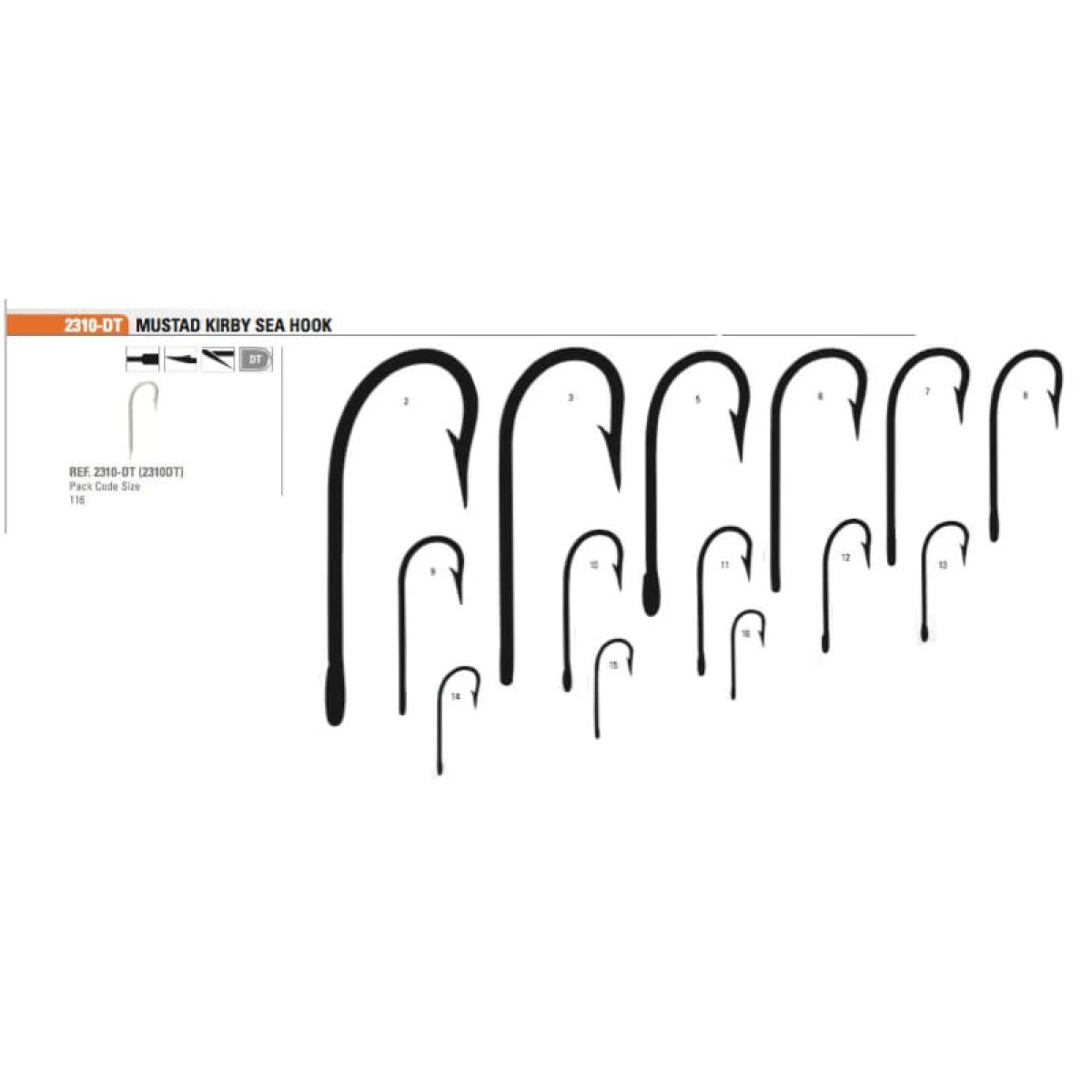 Mustad Olta İğnesi 2310 DT 100 lü GALVENİZ NO:11