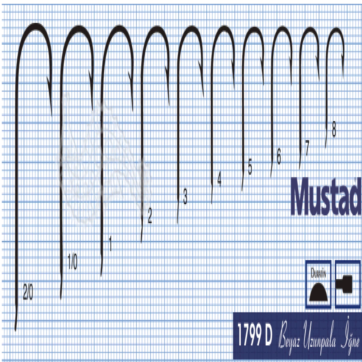 Mustad Olta İğnesi 1799D 100lü Standart NO:12