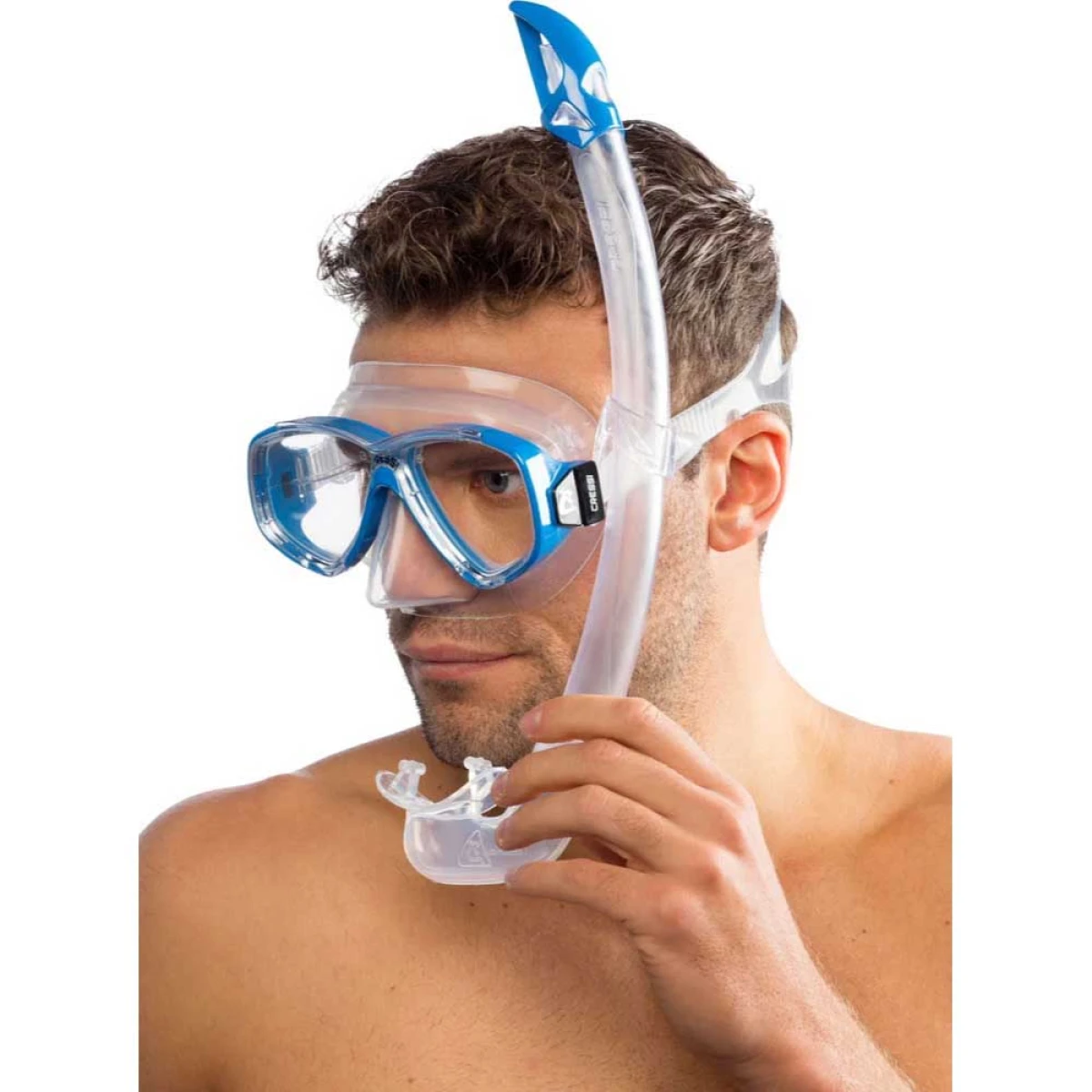 Cressi Perla Maske Mexico Şnorkel Seti CLEAR-BLUE