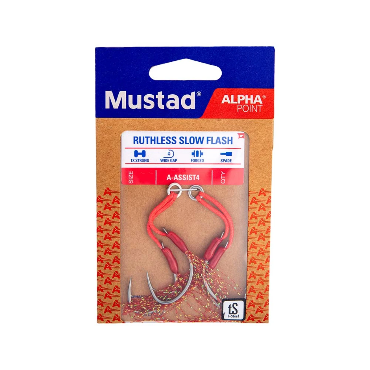 Mustad Alpha Point Ruthless Slow Flash Asist Olta İğnesi A-ASSIST4 TITAN STEEL NO:2 - 2Lİ