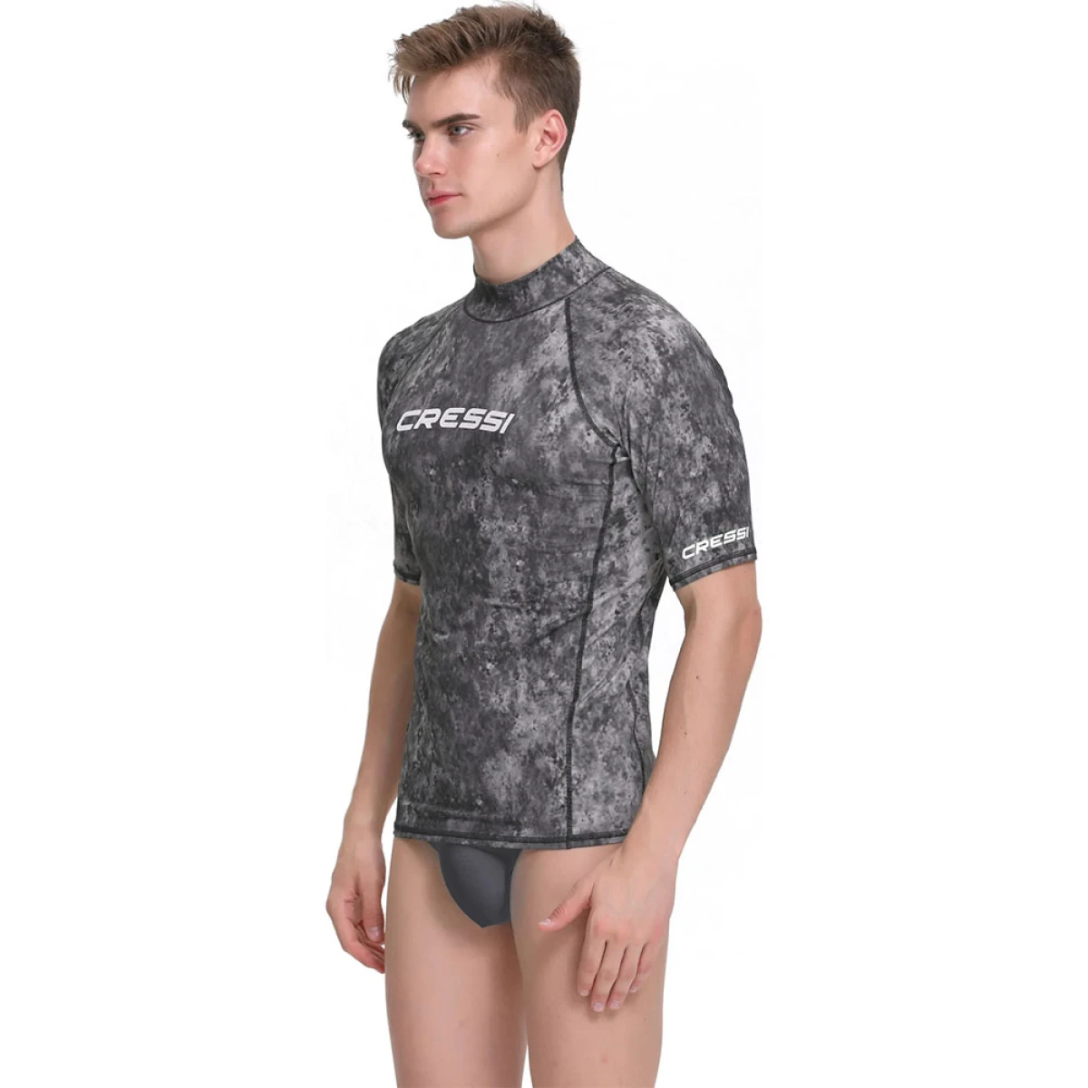 Cressi Rash Guard Man T-Shirt CAMO BLACK GREY L - NO:4
