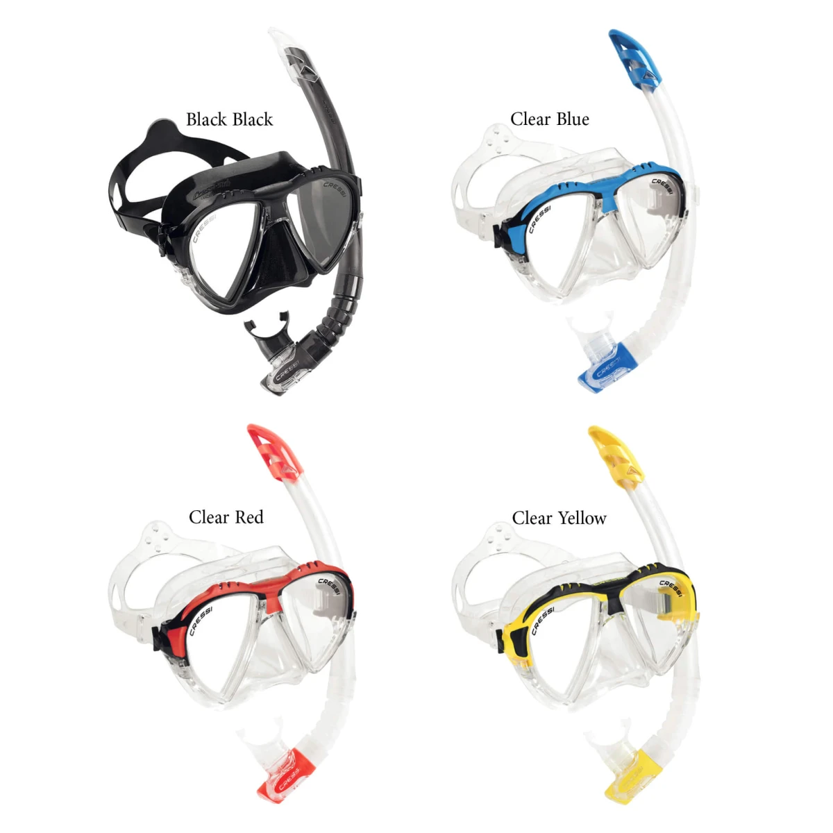 Cressi Matrix Maske Gamma Şnorkel Seti BLACK-BLACK
