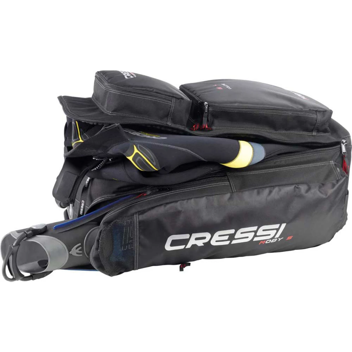 Cressi Moby 5 Tekerlekli Dalış Çantası BLACK / RED
