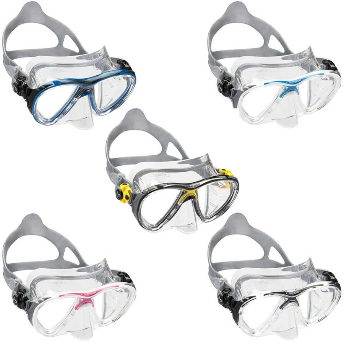 Cressi Eyes Evolution Crystal Dalış Maskesi CLEAR-PINK