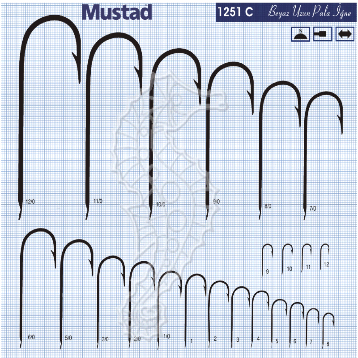Mustad Olta İğnesi 1251C 100lü