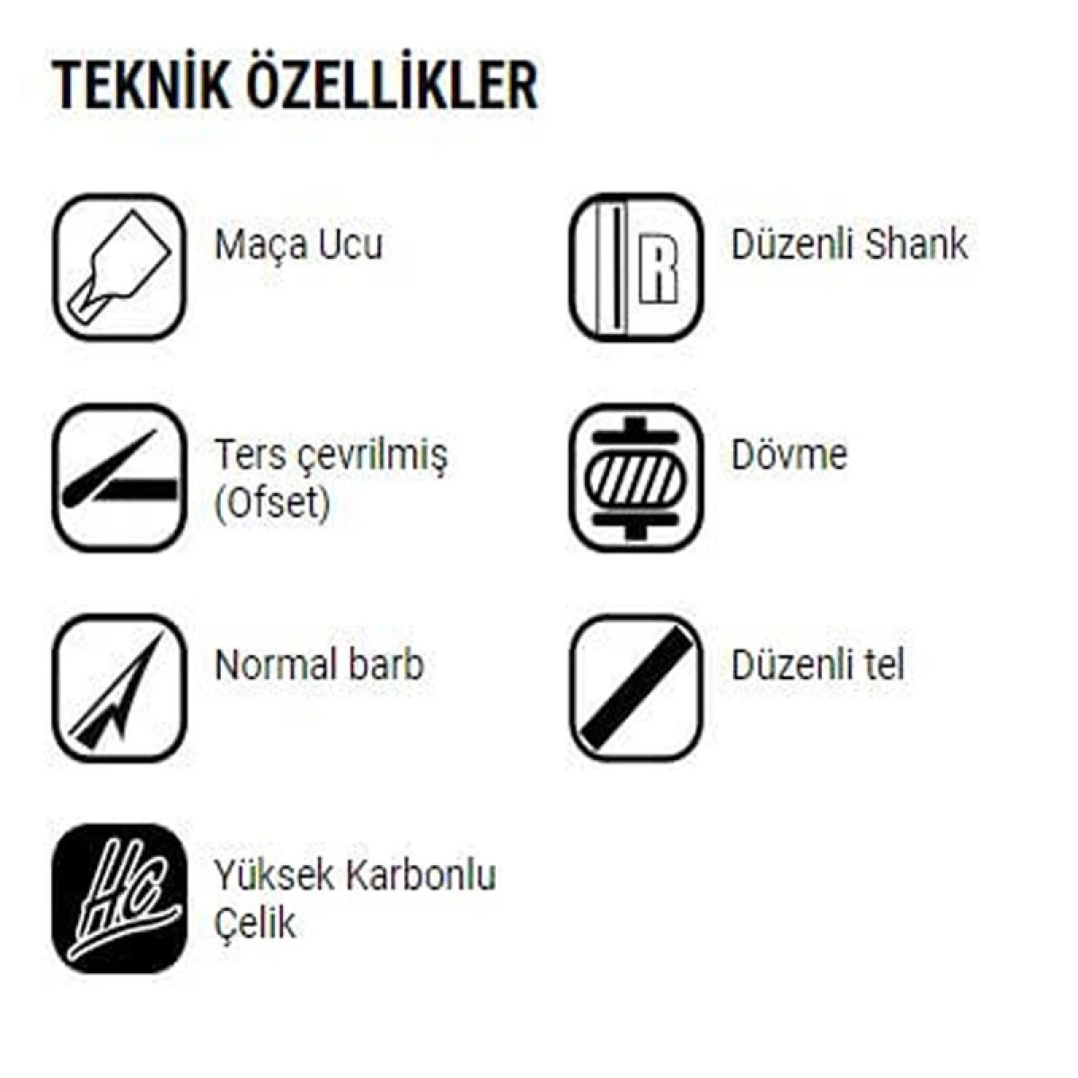 VMC Olta İğnesi 9335BK SİYAH NO:1 - 100LU