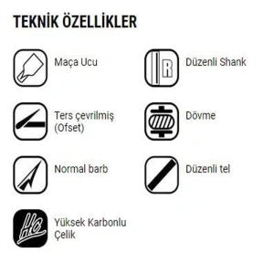 VMC Olta İğnesi 9335BK SİYAH NO:1 - 100LU