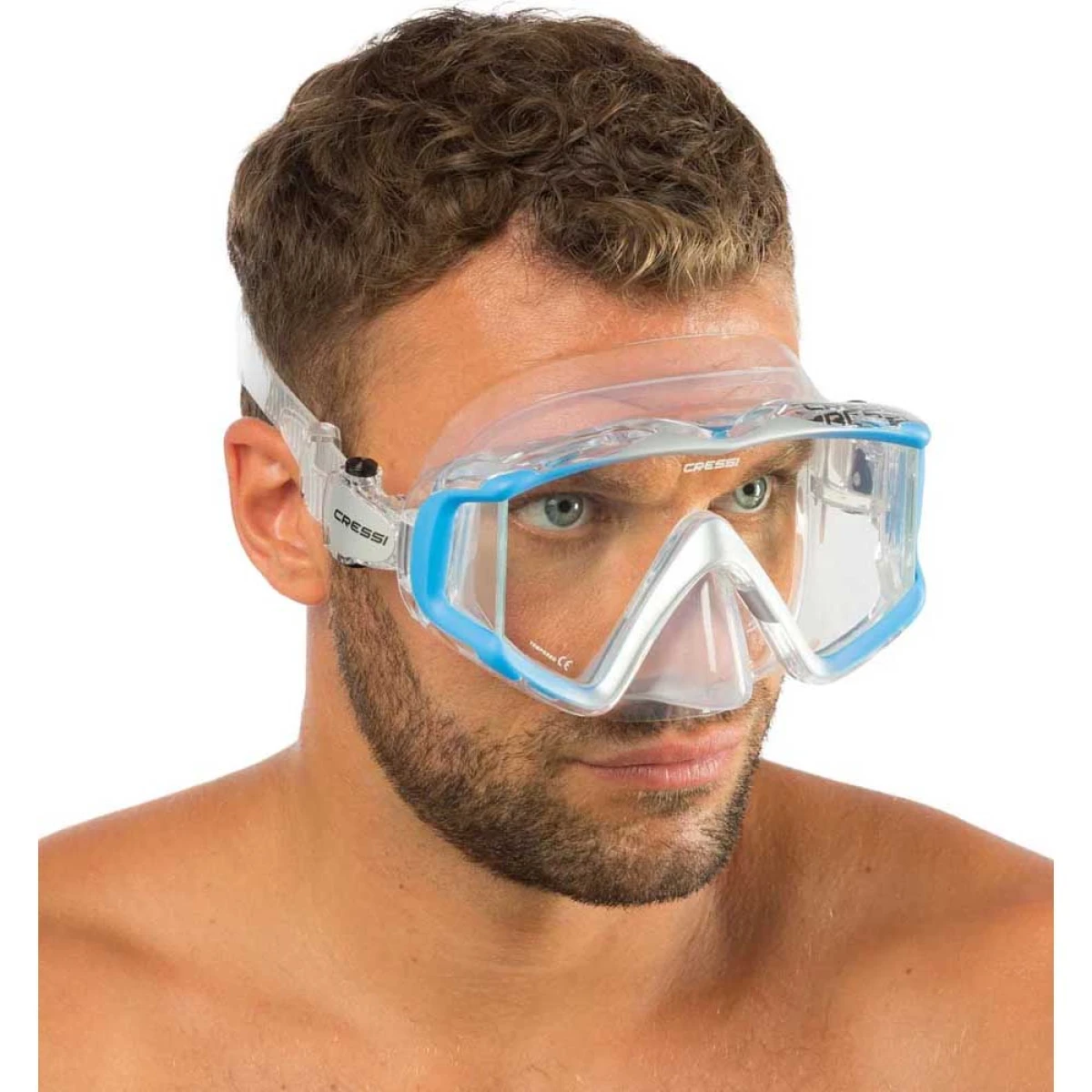 Cressi Liberty Triside Dalış Maskesi CLEAR - BLUE - SILVER