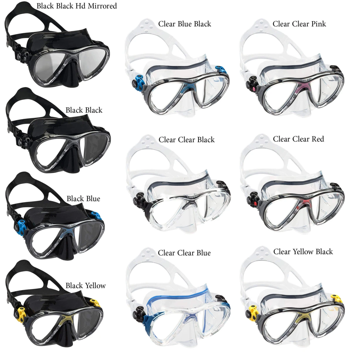 Cressi Big Eyes Evolution Dalış Maskesi BLACK-BLACK