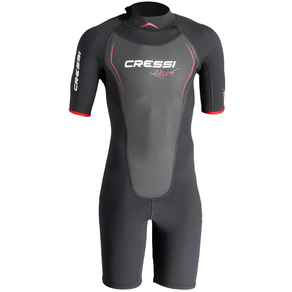 Cressi Altum Man Shorty Yüzme Elbisesi BLACK - RED 3MM - L