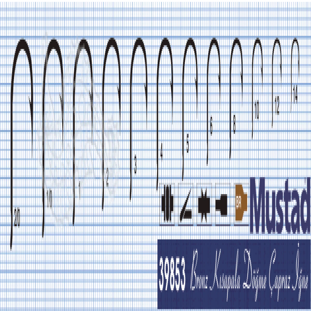 Mustad Olta İğnesi 39853 50li Standart NO:2