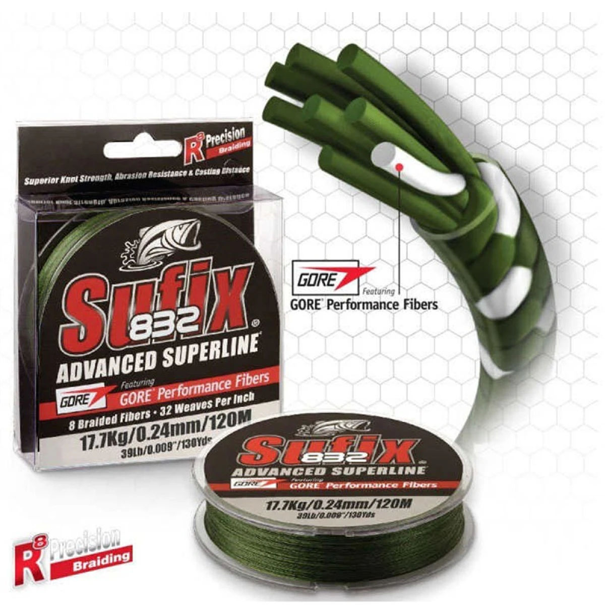 Sufix 832 Advanced İp Misina LOW VIS GREEN 0.42MM - 100MT - 39KG