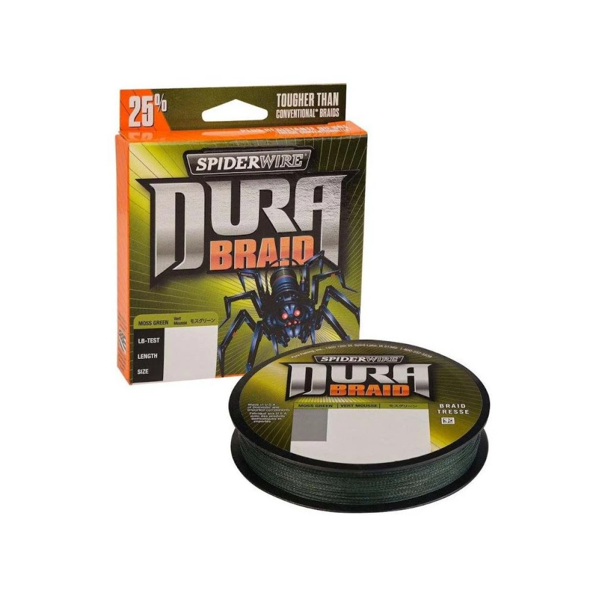 SpiderWire Dura Braid İp Misina MOSS GREEN 0.19MM - 135M - 16KG