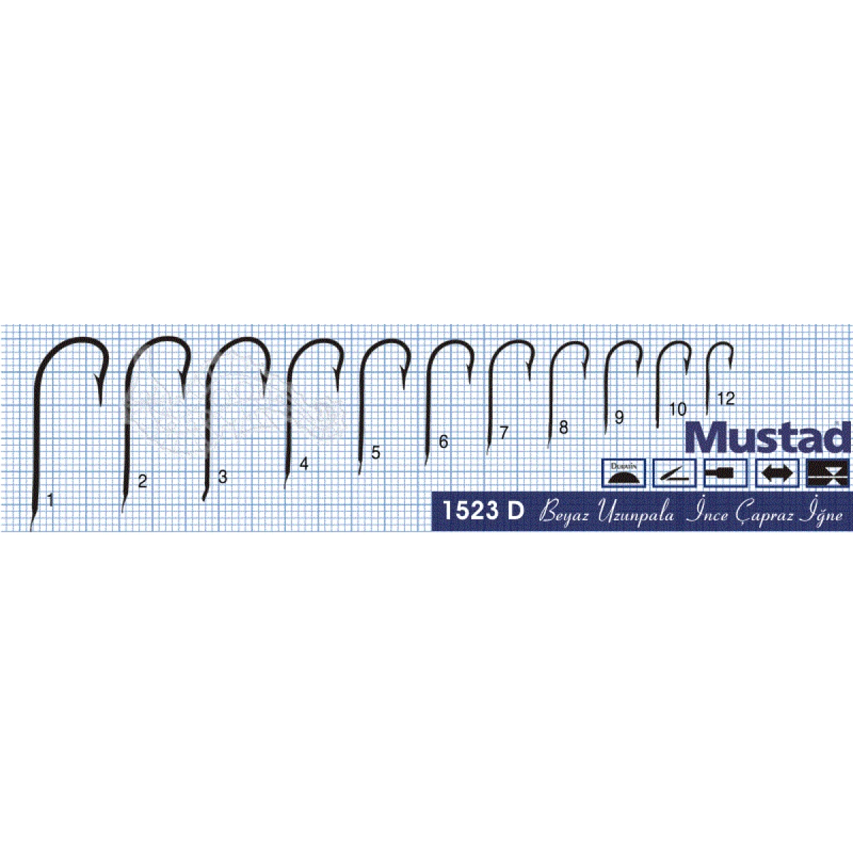 Mustad Olta İğnesi 1523D 100lü Standart NO:6