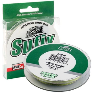 Sufix Feeder Braid İp Misina OLIVE GREEN 0.06MM - 100MT - 2.7KG