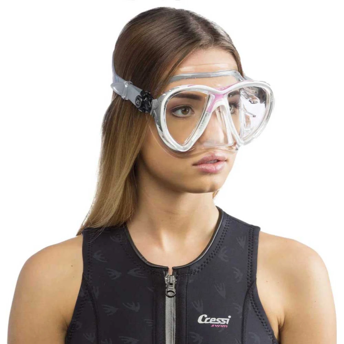Cressi Big Eyes Evolution Crystal Dalış Maskesi CLEAR-BLUE-BLACK