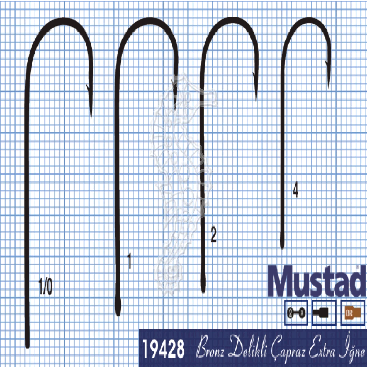 Mustad Olta İğnesi 19428 100lü Standart 2