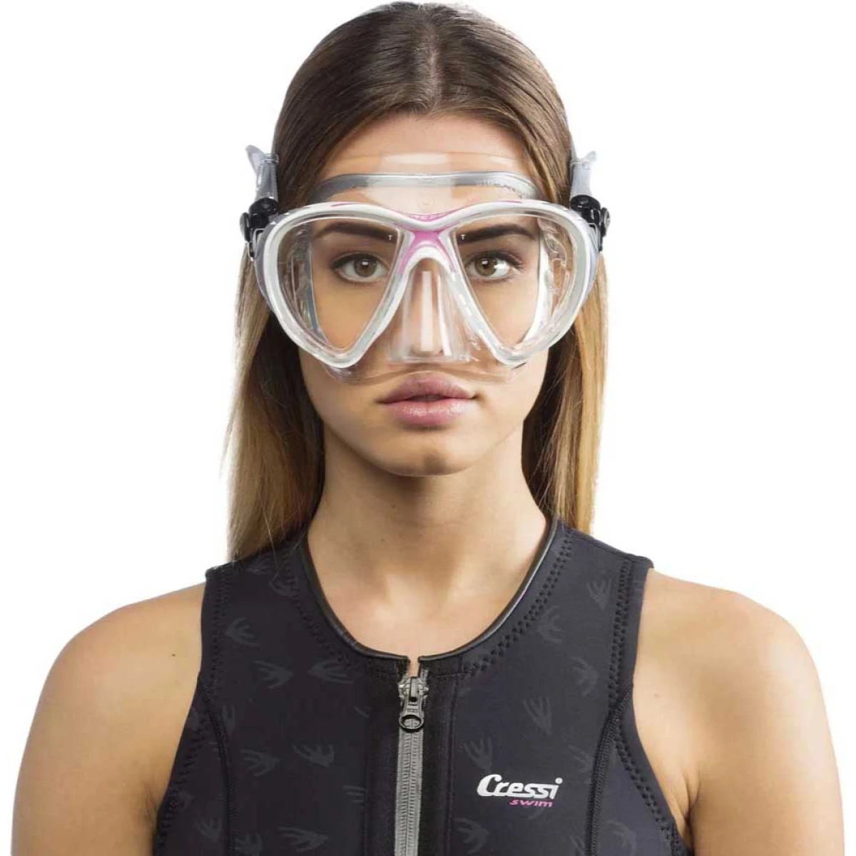 Cressi Big Eyes Evolution Crystal Dalış Maskesi CLEAR-BLUE-BLACK