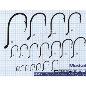 Mustad Olta İğnesi 92553 50li Standart NO:6