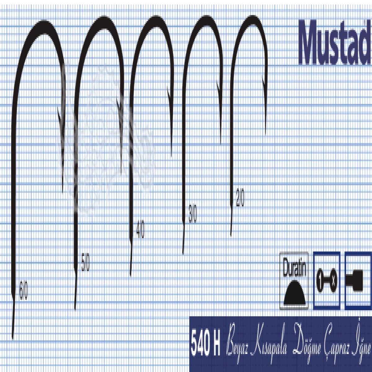 Mustad Olta İğnesi 540H 25li Standart NO:5-0