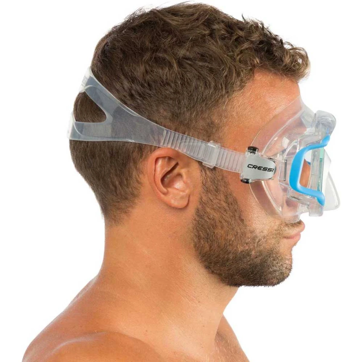 Cressi Liberty Triside Dalış Maskesi CLEAR - BLUE - SILVER