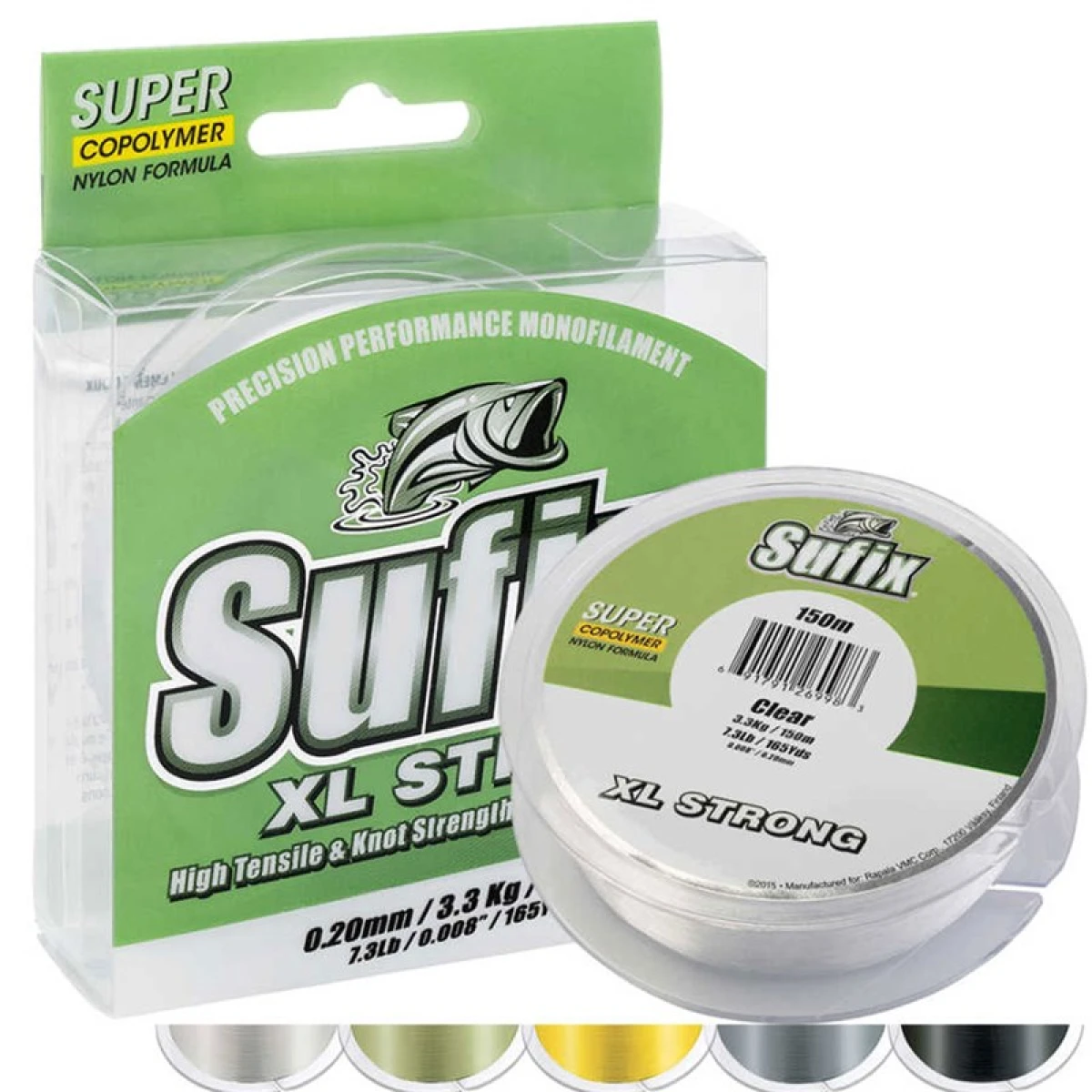 Sufix XL Strong Misina LEMON GREEN 0.14MM - 100MT - 1.9KG