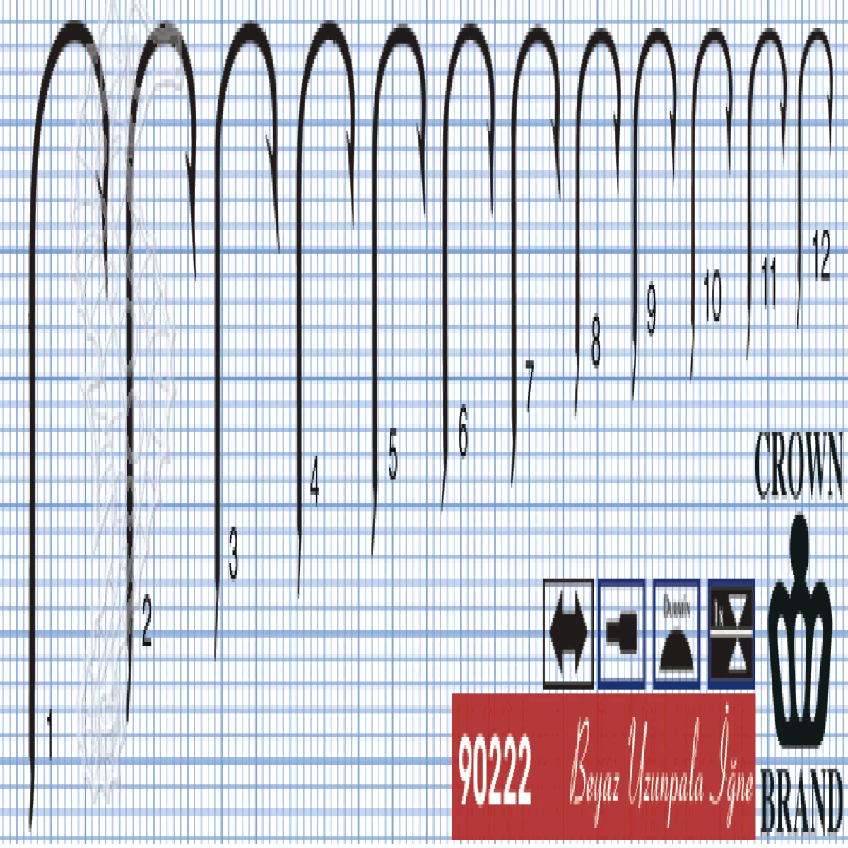 Crown Olta İğnesi 90222 100lü Standart NO:11